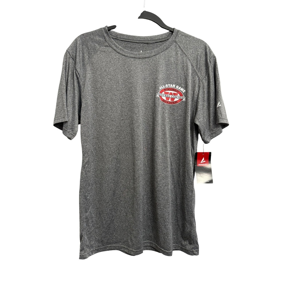 BSN Sports Phenom SS Tee Mens Small Gray Wisconsin Football Coaches Association
